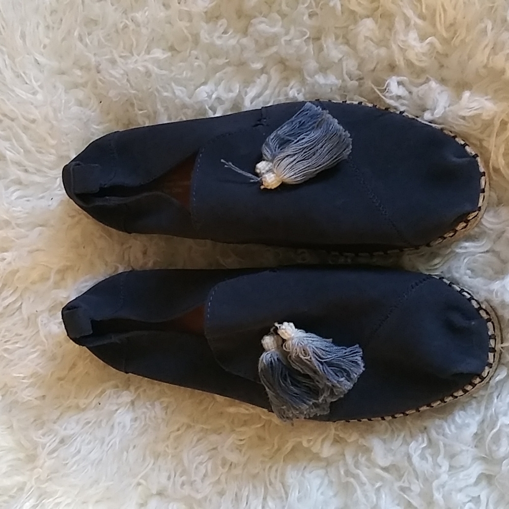 Toms. Blue navy Espadrilles.